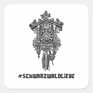 Schwarzwaldliebe Schwäbisch Heimat Kuckucksuhr Square Sticker