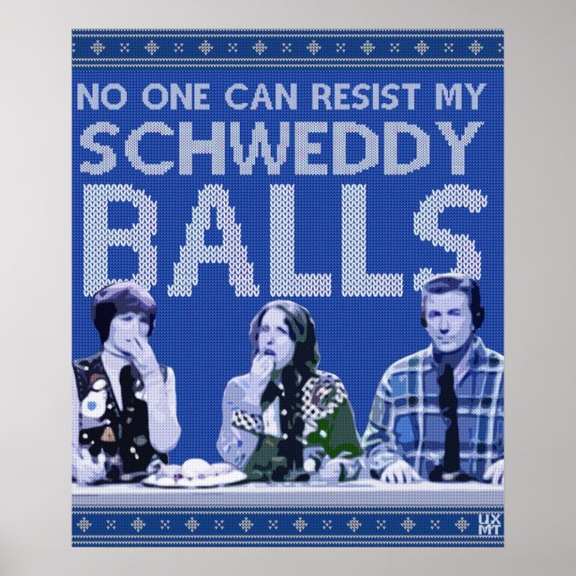 Schweddy Balls  Ugly Sweater Poster (Front)