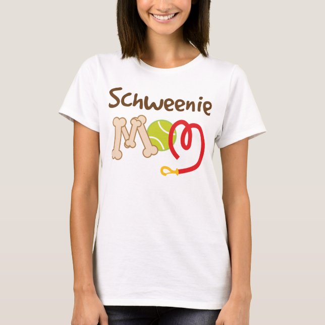 Schweenie Dog Breed Mom Gift T-Shirt (Front)