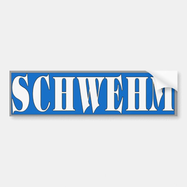Schwehm Bumper Sticker (Front)