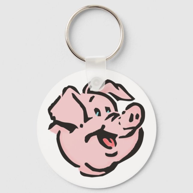 Schwein Sau pig hog Keychain (Front)