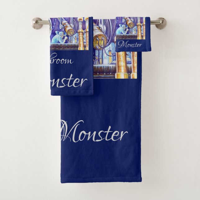 Schweinstein's Monster Bath Towel Set (Insitu)
