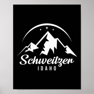 Schweitzer Idaho Ski Resort Skiing Snowboarding  Poster