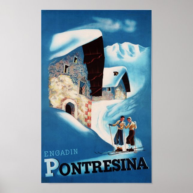 " Schweiz: 2022/heute Engadin - Pontresina Winter  Poster (Front)