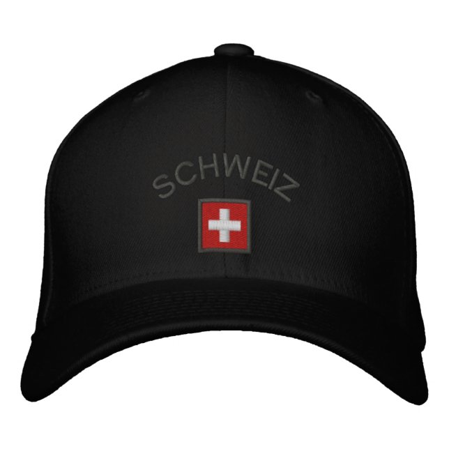 Schweiz Casquette - Suisse Casquette avec drapeau  (Devant)