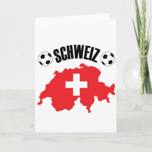 Schweiz Fussball Switzerland Map Card