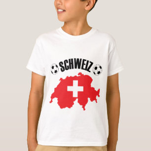 Schweiz Fussball Switzerland Map T-Shirt