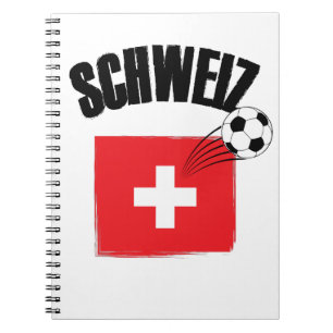 Schweiz Fussball Switzerland Soccer Flag Notebook