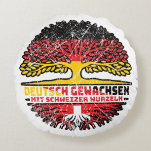 Schweiz Schweizer Deutsch Deutschland Baum Wurzel Round Pillow