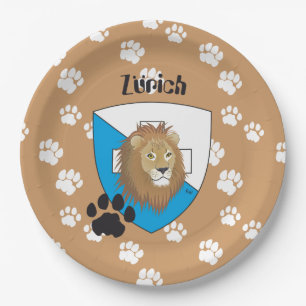 Schweiz Suisse Svizzera Svizra Switzerland Teller Paper Plate