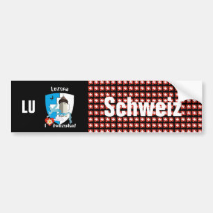 Schweiz Svizzera Suisse Luzern Autoaufkleber Bumper Sticker