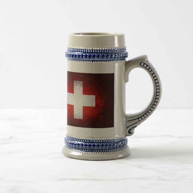 Schweiz; Switzerland Flag Beer Stein (Right)