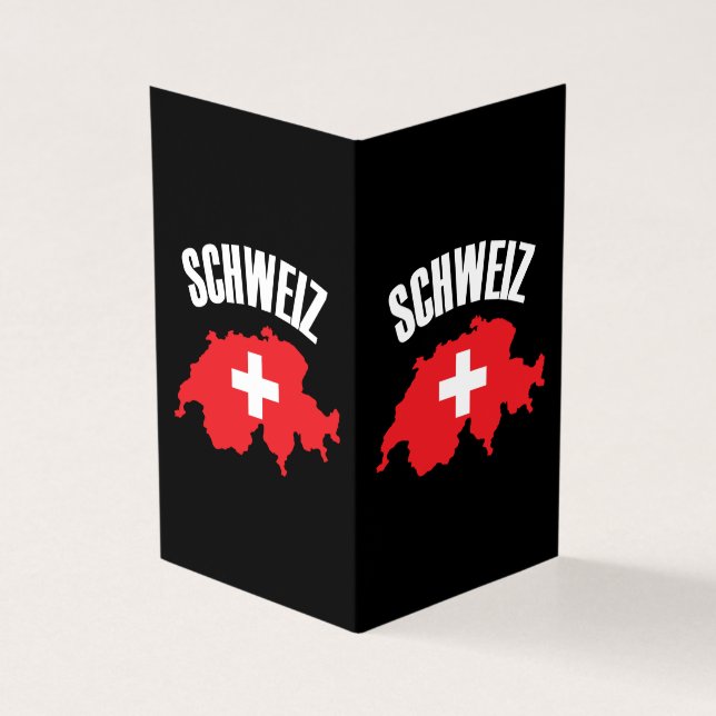 Schweiz Switzerland Map Flag (Outside)
