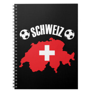 Schweiz Switzerland Map Soccer Notebook