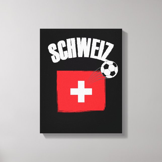 Schweiz Switzerland Soccer Canvas Print (Front)