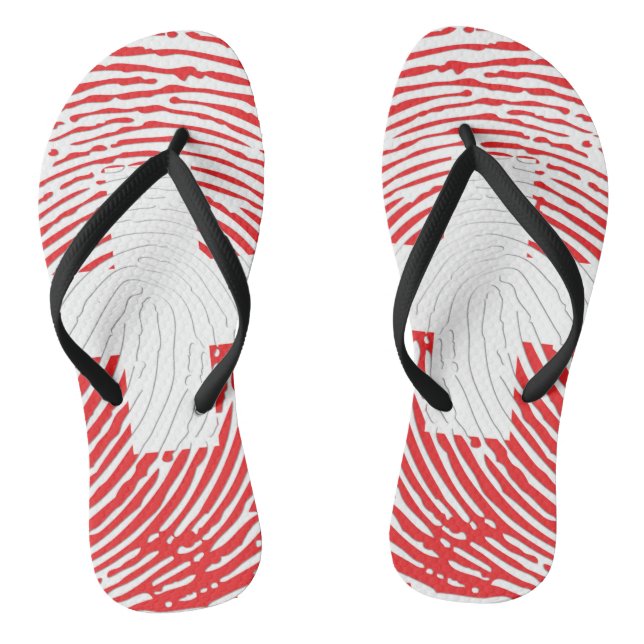 Schweizer Fingerabdruck Flip Flops (Footbed)