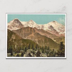 Schynige Platte, Eiger, Monch and Jungfrau, Bernes Postcard