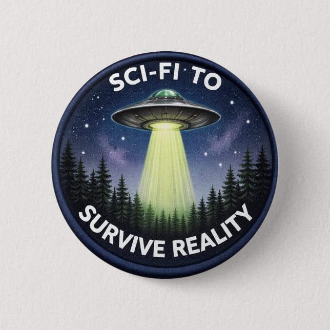 Sci-Fi 2 Inch Round Button (Front)