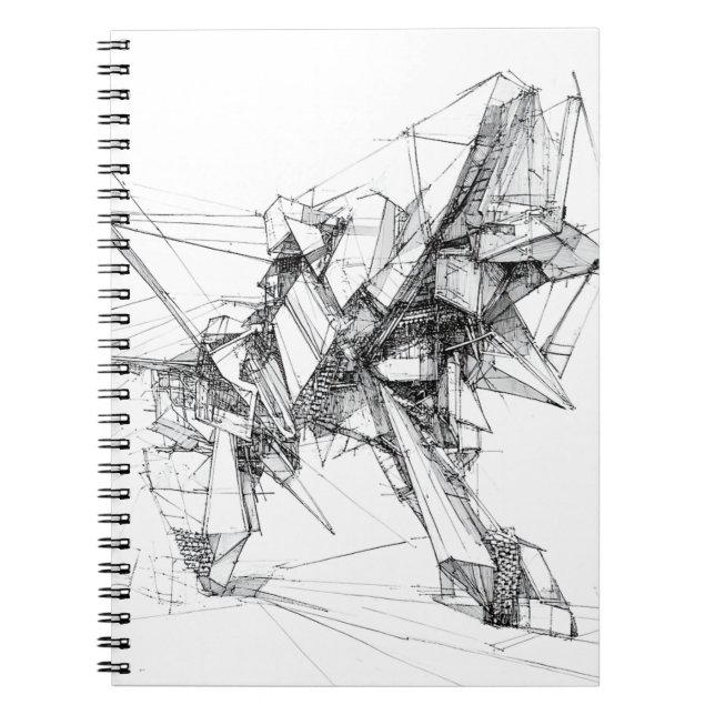 Sci-Fi Abstract  Notebook (Front)