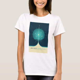Sci-Fi Ad, Blue Atomic Clock, Deep Space T-Shirt