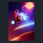 Sci-Fi Astronaut Biker, Shoot for the Moon Pop Art Poster<br><div class="desc">Sci-Fi Astronaut Biker, Shoot for the Moon Pop Art Poster. Shoot for the moon. Even if you miss, you'll land among the stars. Inspirational, motivation message art for bikers and motorbike riders. Magical Fantasy Biker Poster Art & Wall Décor for motorbike enthusiasts > Posters & Prints > Space, Alien Planet,...</div>
