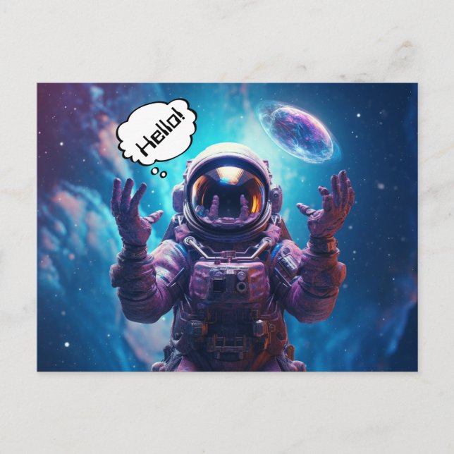 Sci-Fi Astronaut Postcard (Front)