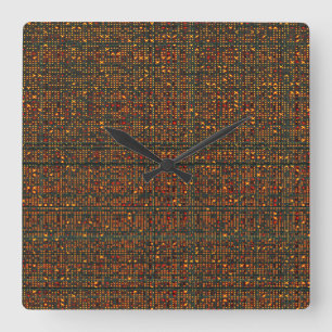 Sci Fi Circuit Board Square Wall Clock