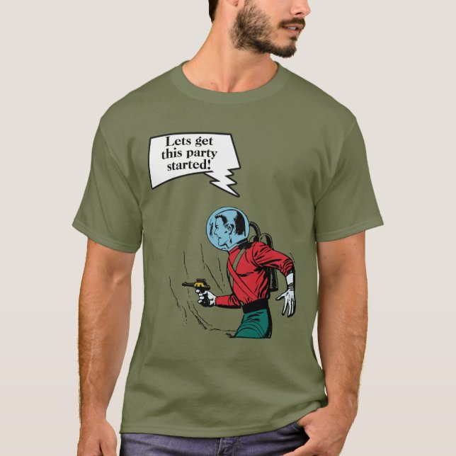 Sci-Fi comics Science Fiction futuristic space age T-Shirt (Front)