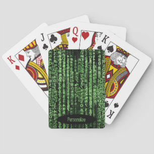 Sci-Fi Computer Code Personalize Playing Cards