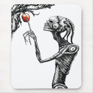 Sci fi dark cyborg mouse mat