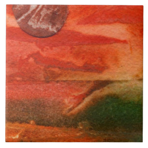 Sci-Fi dying sun in low orbit around alien world Tile