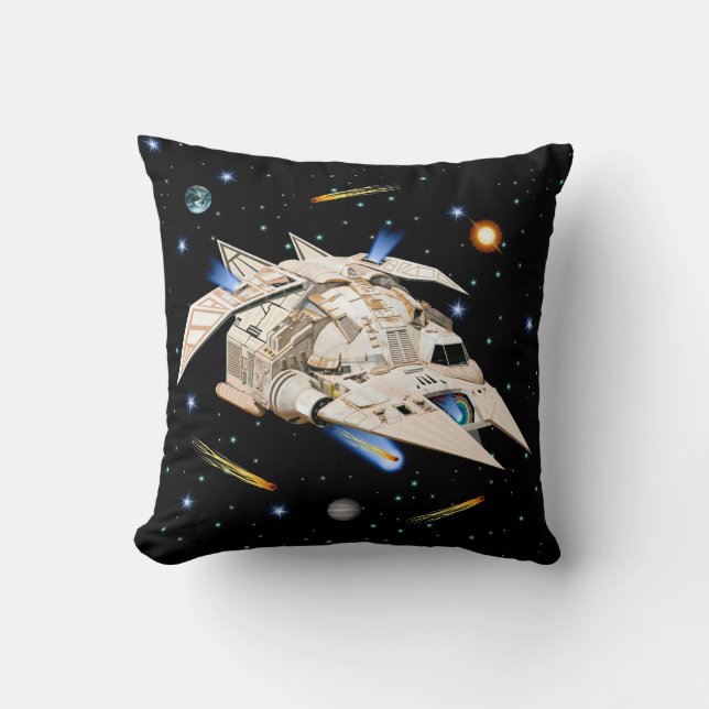 Sci-Fi Falcon Inspired Space Throw Pillow (Front)