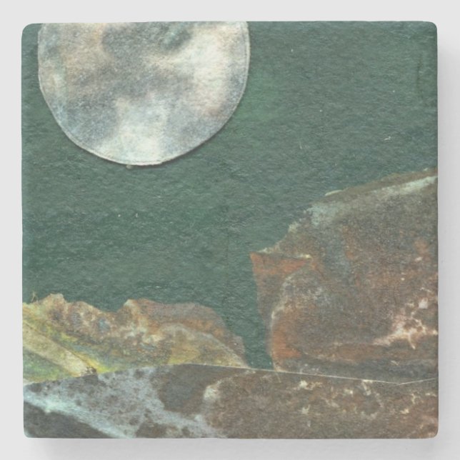 Sci-Fi - fantasy alien space planet worlds Stone Coaster (Front)