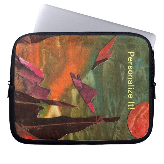 Sci-Fi "Fire Birds" alien life forms in flight Laptop Sleeve (Front)