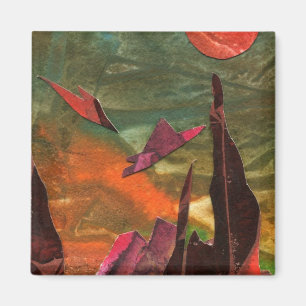 Sci-Fi "Fire Birds" alien life forms in flight Magnet