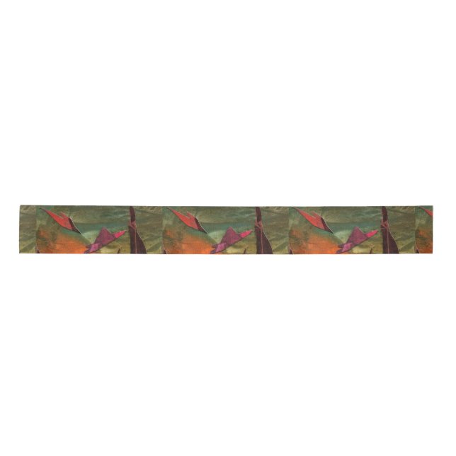Sci-Fi "Fire Birds" alien life forms in flight Satin Ribbon (Front)