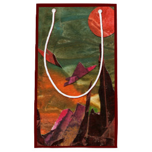 Sci-Fi "Fire Birds" alien life forms in flight Small Gift Bag