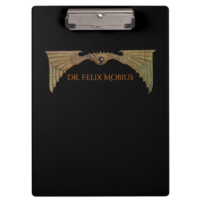 Sci Fi Flying Eye Personalized  Notebook Clipboard (Front)