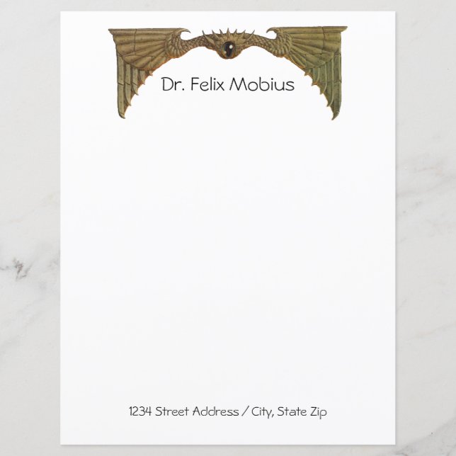 Sci Fi  Flying Eye Stationery Paper  (Front)