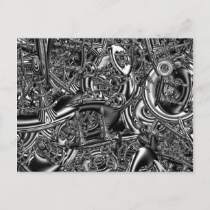 Sci fi fractal art postcard