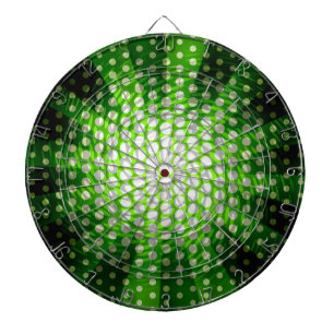 Sci-Fi Green Light Over Polka Dots 2 Dartboard