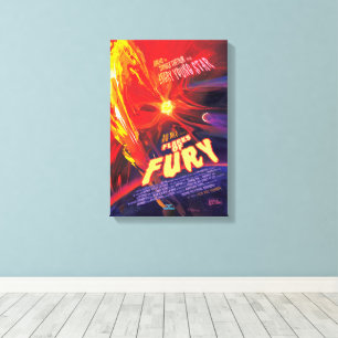 Sci-Fi Horror Movie Ad, Flares Of Fury Canvas Print