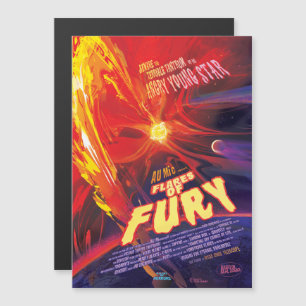 Sci-Fi Horror Movie Ad, Flares Of Fury Magnetic Invitation