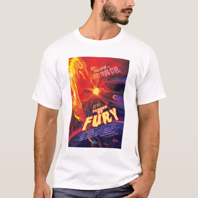 Sci-Fi Horror Movie Ad, Flares Of Fury T-Shirt (Front)