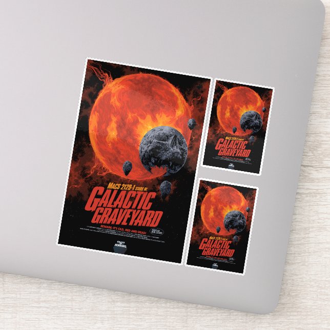 Sci-Fi Horror Movie Ad, Galactic Graveyard (Detail)