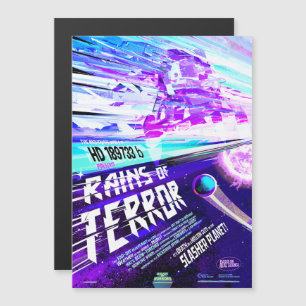 Sci-Fi Horror Movie Ad, Rains Of Terror Magnetic Invitation