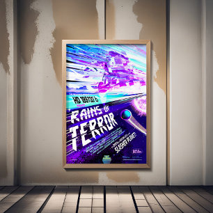 Sci-Fi Horror Movie Ad, Rains Of Terror Photo Print
