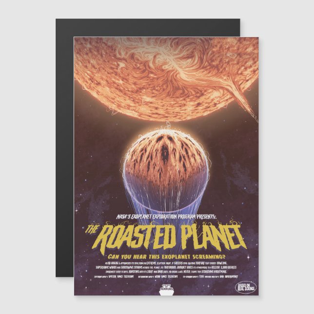 Sci-Fi Horror Movie Ad, The Roasted Planet Magnetic Invitation (Front/Back)