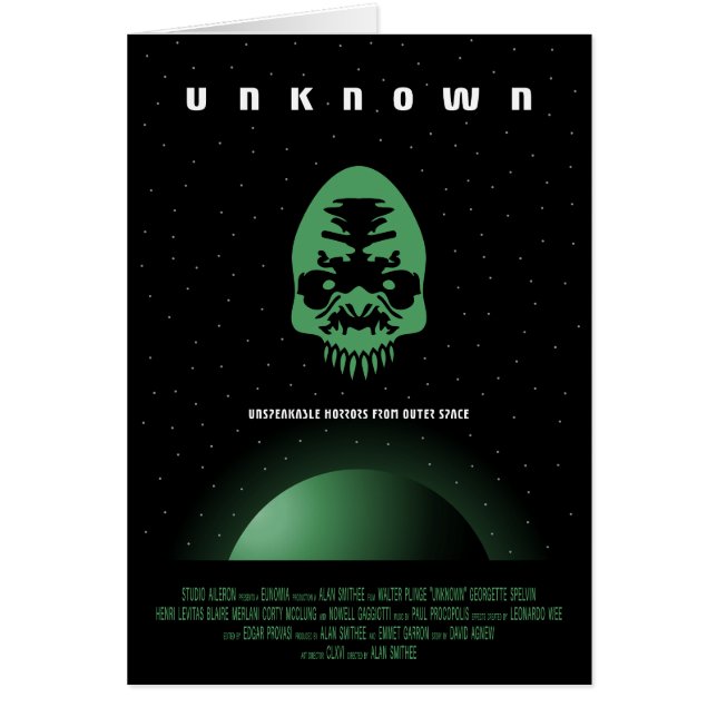 Sci-Fi Horror Movie Ad, Unknown (Front)
