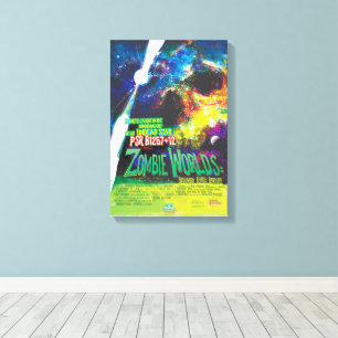 Sci-Fi Horror Movie Ad, Zombie Worlds Canvas Print